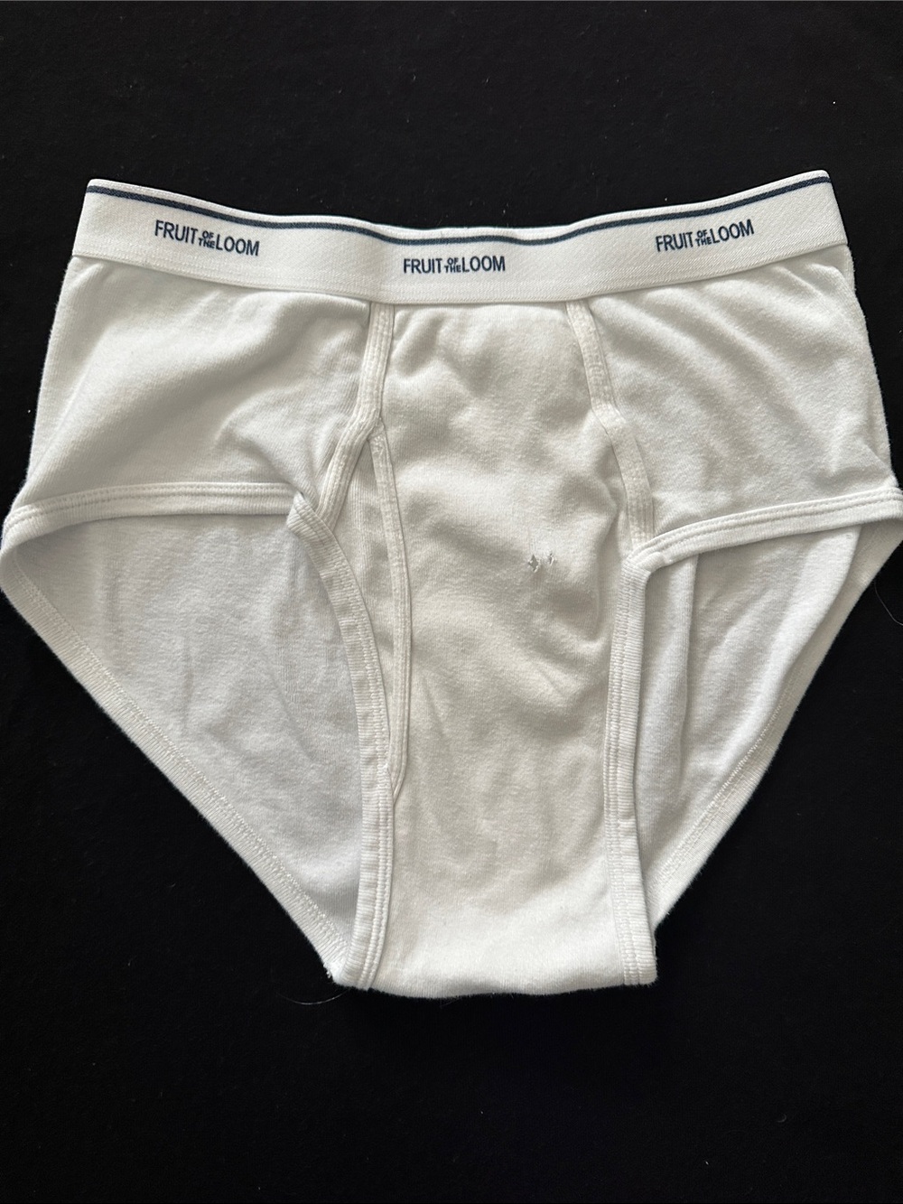 Fruit of the Loom Men’s White Classic Briefs with Logo Waistband